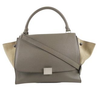 セリーヌ(celine)の【CELINE】セリーヌ トラペーズ 2WAYショルダー カーフ×スウェード グレージュ レディース ハンドバッグ(ハンドバッグ)