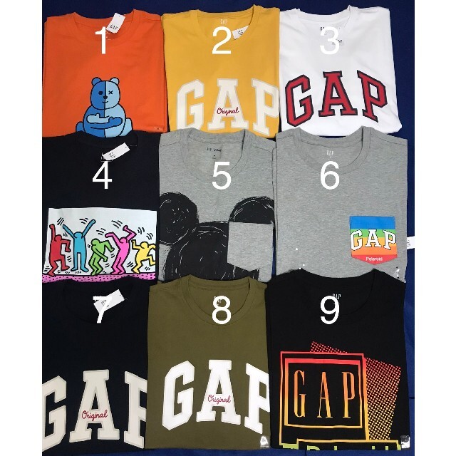 GAP(ギャップ)の【新品未使用タグ付き正規品 10枚セット】GAP　Tシャツ メンズのトップス(Tシャツ/カットソー(半袖/袖なし))の商品写真