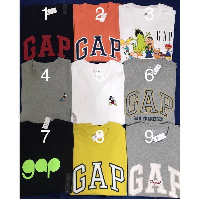 GAP(ギャップ)の【新品未使用タグ付き正規品 10枚セット】GAP　Tシャツ メンズのトップス(Tシャツ/カットソー(半袖/袖なし))の商品写真