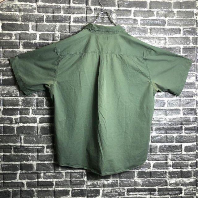 carhartt(カーハート)のカーハート☆ワークシャツ ゆるだぼ 古着 90s 緑 ワンポイントロゴ h46 メンズのトップス(シャツ)の商品写真