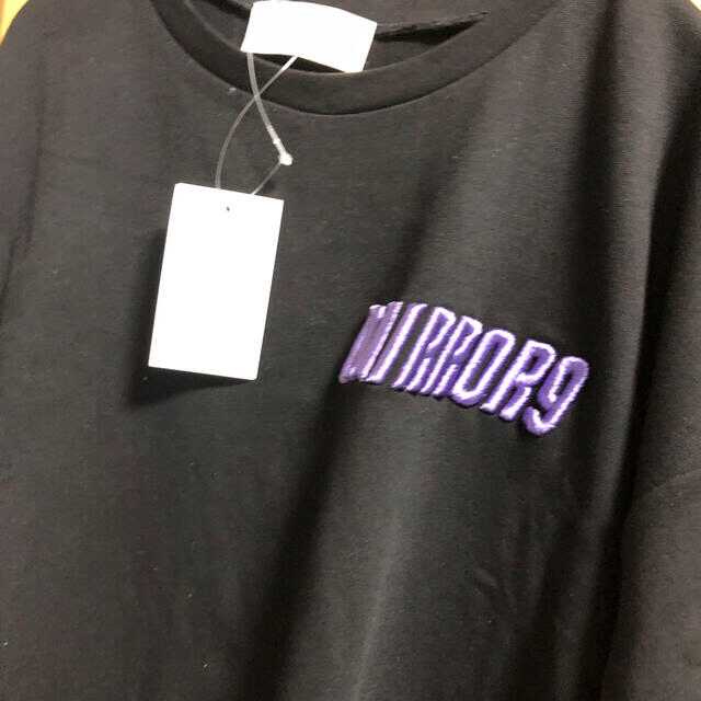 MIRROR9 Embroidery logo Tシャツ　ブラック
