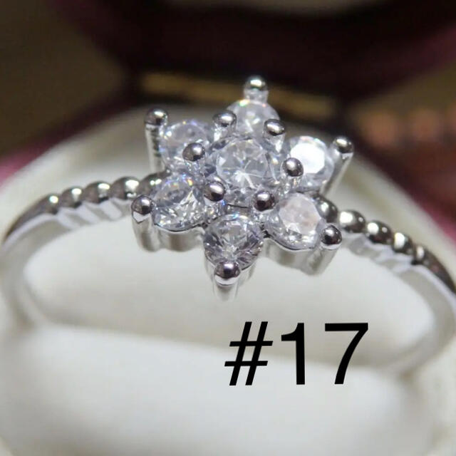 【CR251】高品質花モチーフシルバーアンティーク調華奢リング指輪 レディースのアクセサリー(リング(指輪))の商品写真