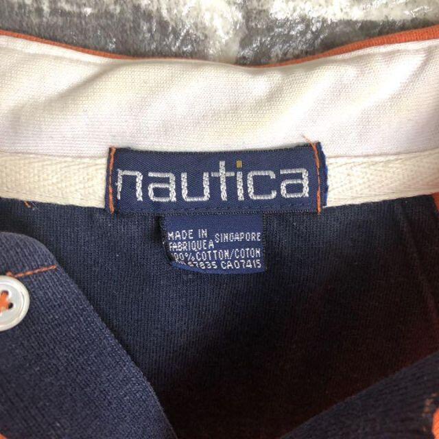 NAUTICA(ノーティカ)のノーティカ☆ポロシャツ ゆるだぼ 90s 刺繍ロゴ 古着 hビッグサイズ h41 メンズのトップス(ポロシャツ)の商品写真