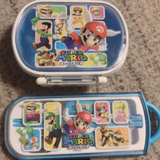 スーパーマリオ　お弁当箱　中古(弁当用品)