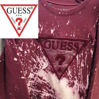 ゲス(GUESS)の【XLサイズデカロゴ】GUESSスウェット　ブラックアイパッチ　STUSSY(スウェット)