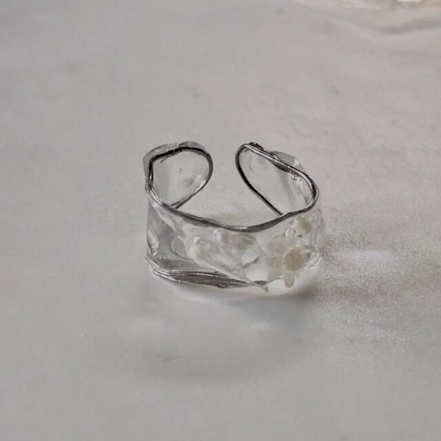 daisy clear  ring ハンドメイドのアクセサリー(リング)の商品写真