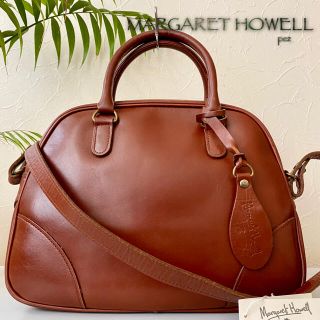 マーガレットハウエル(MARGARET HOWELL)の超美品 MARGARET HOWELL 約3.8万 2way レザートートバッグ(ショルダーバッグ)