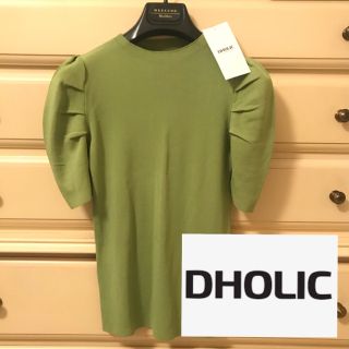 ディーホリック(dholic)の【新品・未使用】DHOLIC ☆  ハーフパフスリーブ　カットソー (カットソー(半袖/袖なし))