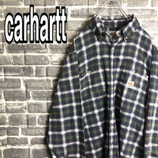 カーハート(carhartt)のカーハート☆チェックシャツ 古着 ワークシャツワンポイントロゴ ゆるだぼ h23(シャツ)