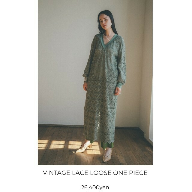 ワンピースCLANE クラネ VINTAGE LACE LOOSE ONE PIECE