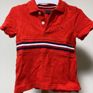 トミーヒルフィガー(TOMMY HILFIGER)のポロシャツ　80サイズ　赤　かわいい！ベビー　キッズ(Ｔシャツ)