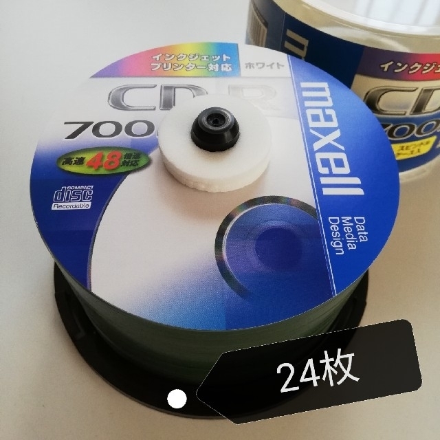 maxell(マクセル)のCD-R 700MB 24枚 maxell　バラ売り スマホ/家電/カメラのPC/タブレット(PC周辺機器)の商品写真