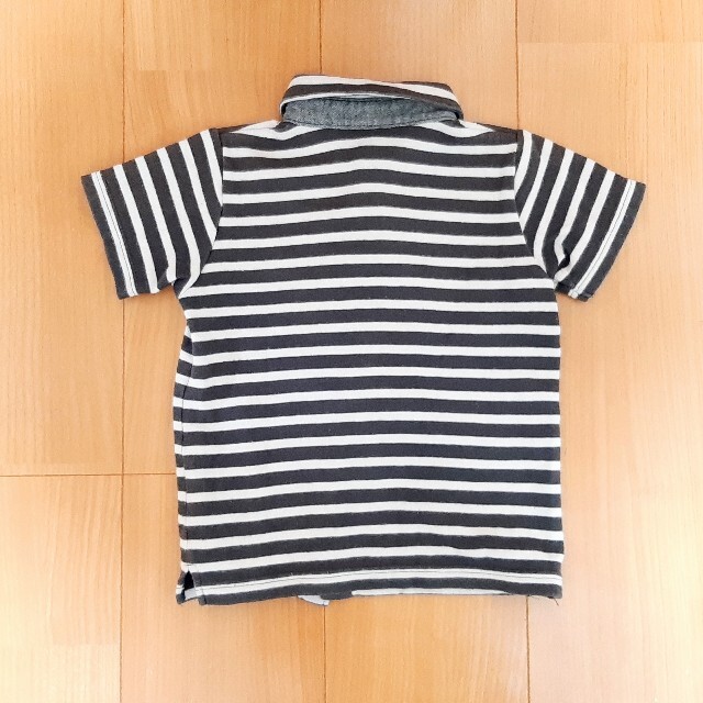 BeBe(ベベ)のBebe べべ　ボーダーデザインシャツ　100 キッズ/ベビー/マタニティのキッズ服男の子用(90cm~)(Tシャツ/カットソー)の商品写真