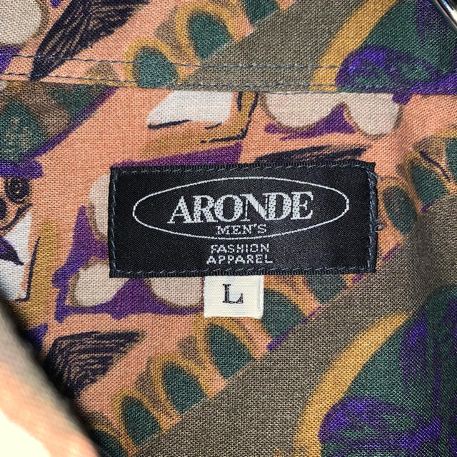 【未使用品】ARONDE  アート柄　シャツ　長袖　柄シャツ　ビッグシルエット 6