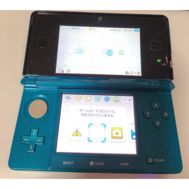 ニンテンドー3DS(ニンテンドー3DS)のニンテンドー3DS 本体　ライトグリーン エンタメ/ホビーのゲームソフト/ゲーム機本体(携帯用ゲーム機本体)の商品写真