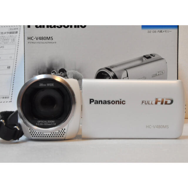 ★極美品★Panasonic HDビデオカメラ HC-V480MS-Wビデオカメラ