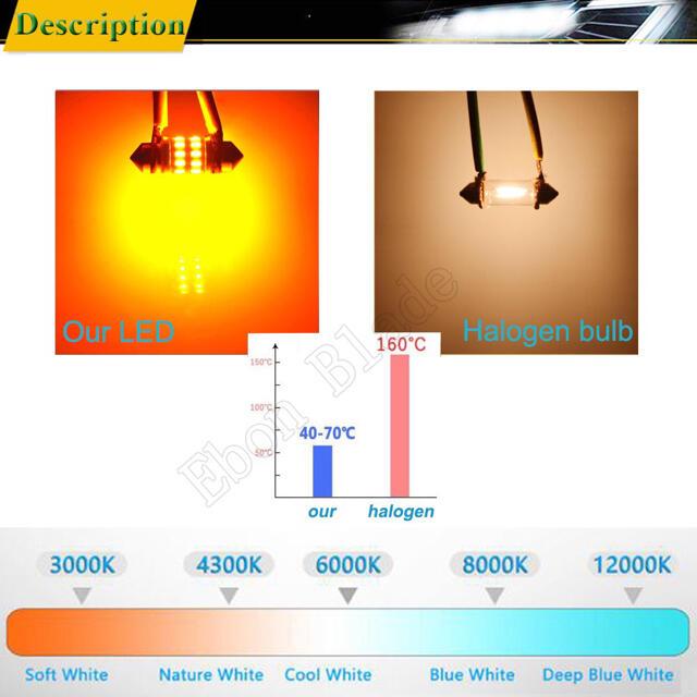 LED t10×31 3014-24SMD super Amber 1pcs 自動車/バイクの自動車(汎用パーツ)の商品写真