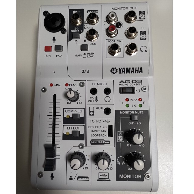 ヤマハ(ヤマハ)のYAMAHA AG03 AT2010セット販売 楽器のDTM/DAW(オーディオインターフェイス)の商品写真