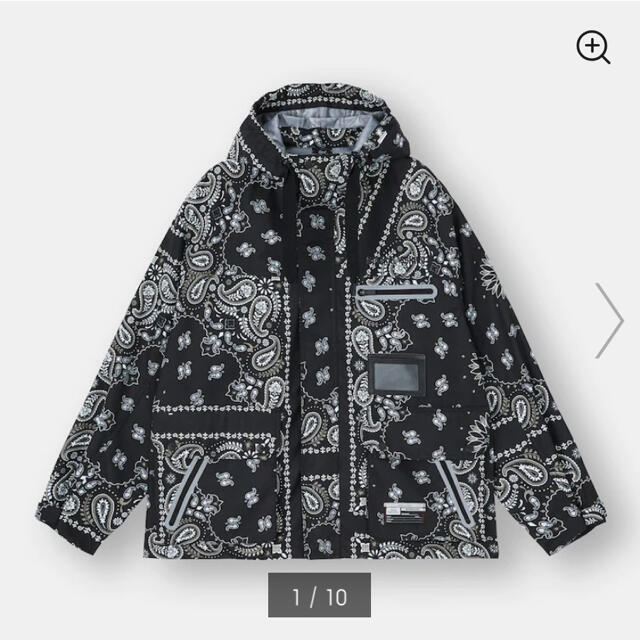 GU(ジーユー)の限定価格❗️ ジーユー　ミハラヤスヒロ　マウンテンパーカ　ペイズリー柄 メンズのジャケット/アウター(マウンテンパーカー)の商品写真