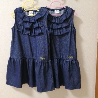 ベベ(BeBe)の【mone様専用】SLAP SLIP ワンピース size120 双子ちゃん(ワンピース)