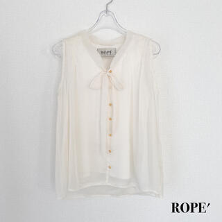 ロペ(ROPE’)のROPE  ロペ　ノースリーブブラウス　ホワイト(シャツ/ブラウス(半袖/袖なし))