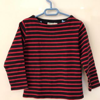 ビームス(BEAMS)のビームスミニ ボーダーカットソー 110 赤×黒 子供用 男女兼用(Tシャツ/カットソー)