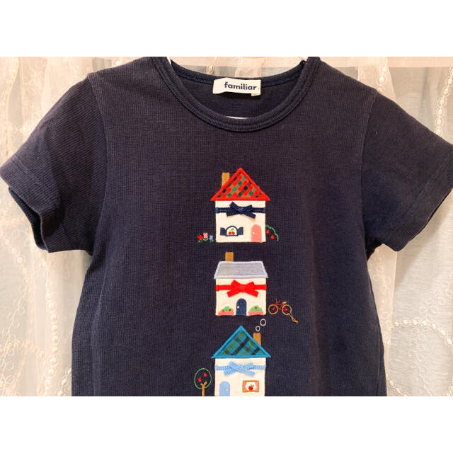 ファミリア Tシャツ　刺繍　パッチワーク