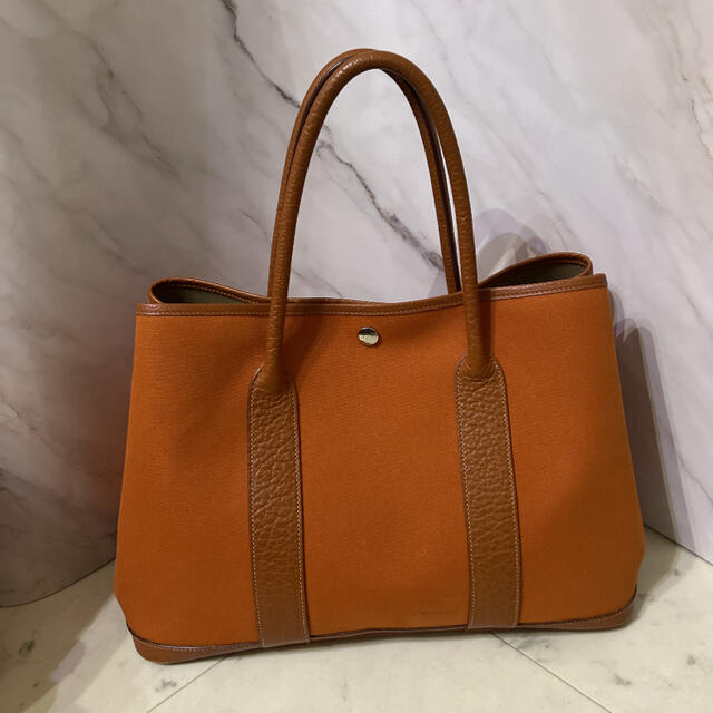 Hermes(エルメス)のエルメス　ガーデンパーティー　PM ポティロン　オレンジ レディースのバッグ(トートバッグ)の商品写真