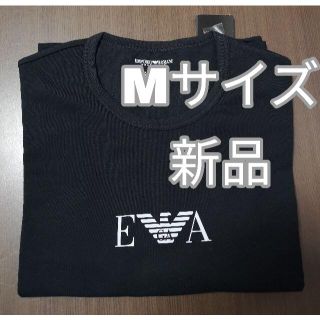 エンポリオアルマーニ(Emporio Armani)の【新品未使用正規品】 Tシャツ Mサイズ半袖 黒(Tシャツ/カットソー(半袖/袖なし))