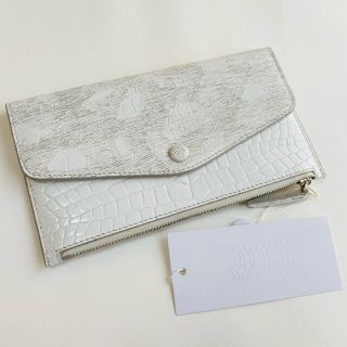 マルタンマルジェラ(Maison Martin Margiela)の【新品】メゾン マルジェラ エンベロープ 薄型 長財布 パイソン/スネーク 白(財布)