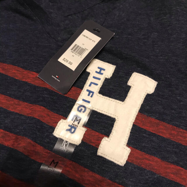 TOMMY HILFIGER(トミーヒルフィガー)のMami 様専用！新品未使用！トミーヒルフィガー　Tシャツ　ボーダー　Vネック メンズのトップス(Tシャツ/カットソー(半袖/袖なし))の商品写真