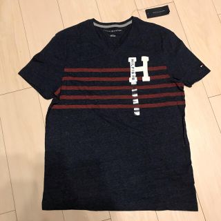 トミーヒルフィガー(TOMMY HILFIGER)のMami 様専用！新品未使用！トミーヒルフィガー　Tシャツ　ボーダー　Vネック(Tシャツ/カットソー(半袖/袖なし))