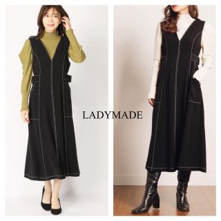 レディメイド(LADY MADE)の【タグ付】LADYMADE レディメイド バイカラーステッチジャンバースカート (ロングワンピース/マキシワンピース)