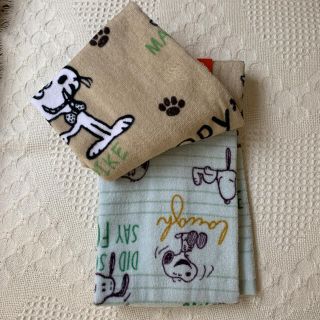 スヌーピー(SNOOPY)の《新品 タグ付き》スヌーピー    フェイスタオル  2枚セット  NO.11(タオル/バス用品)