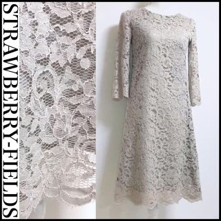 ストロベリーフィールズ(STRAWBERRY-FIELDS)の〖未使用に近い・新品同様〗上品な 総レース ミディ～ミモレ丈 ワンピース(ロングワンピース/マキシワンピース)