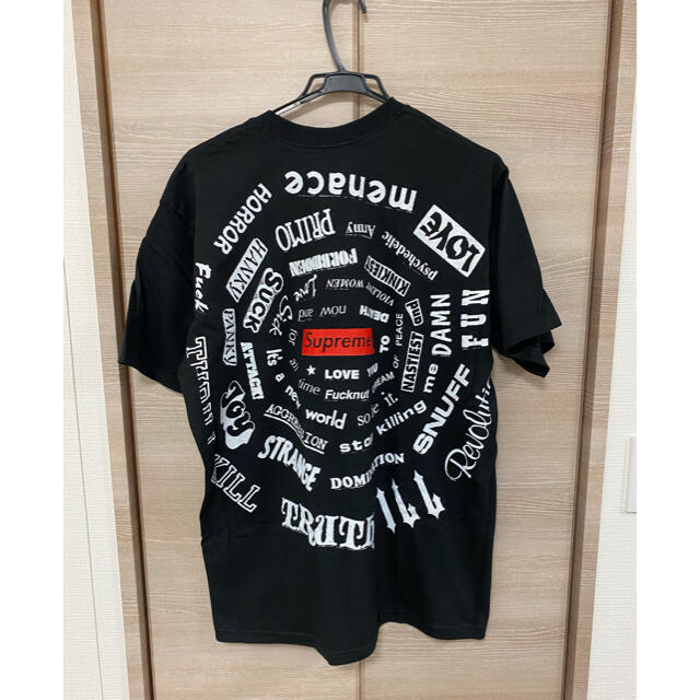 新品　21SS SUPREME SPIRAL TEE black Lサイズ