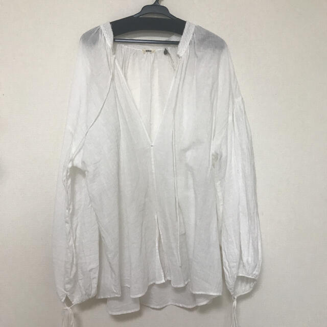 NOWOS gather blouse ギャザーブラウス　白シャツ　今季　完売品 2