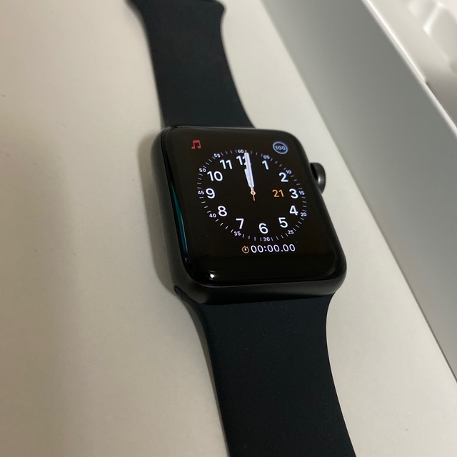 Apple Watch(アップルウォッチ)のApple Watch Series 3 スペースグレイ　38mm 本体 メンズの時計(腕時計(デジタル))の商品写真