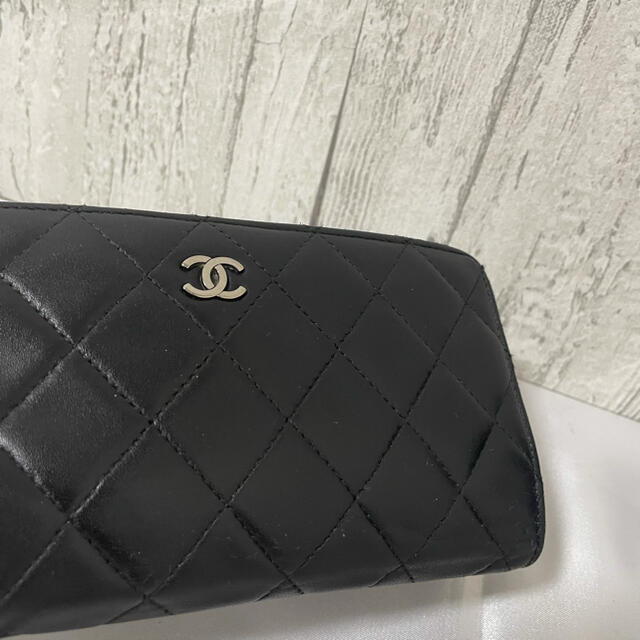 CHANEL(シャネル)のCHANEL シャネル　正規品　　長財布　マトラッセ　ラムスキン 美品 レディースのファッション小物(財布)の商品写真