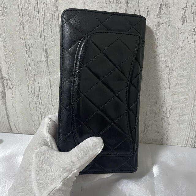 CHANEL シャネル　正規品　　長財布　マトラッセ　ラムスキン 美品