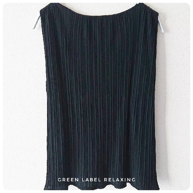 UNITED ARROWS green label relaxing(ユナイテッドアローズグリーンレーベルリラクシング)のGreen label relaxing ノースリーブ プリーツ カットソー F レディースのトップス(カットソー(半袖/袖なし))の商品写真