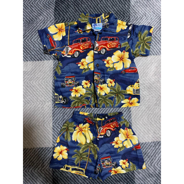 アロハシャツ上下 キッズ/ベビー/マタニティのキッズ服男の子用(90cm~)(その他)の商品写真