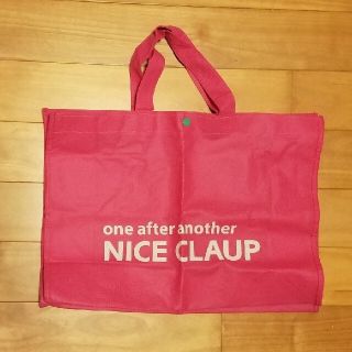 ワンアフターアナザーナイスクラップ(one after another NICE CLAUP)のNICE CLAUP　green label　ショッパーズ　袋　ピンク　緑　中古(ショップ袋)