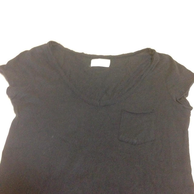 ZARA(ザラ)のZARA 無地T BLACK S レディースのトップス(Tシャツ(半袖/袖なし))の商品写真