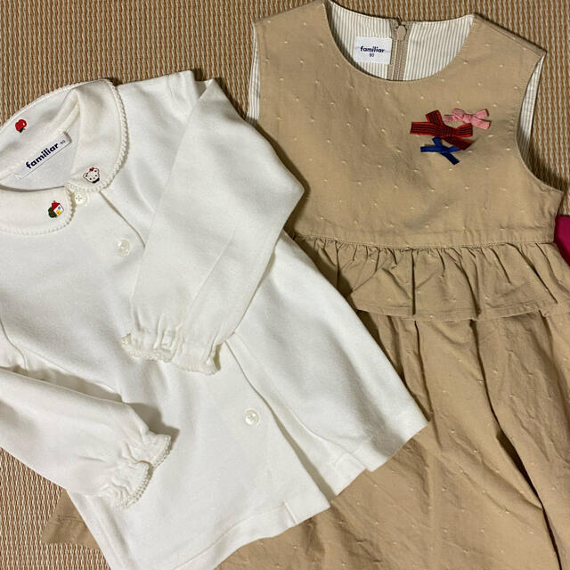 familiar(ファミリア)のfamiliar ワンピースセット90 キッズ/ベビー/マタニティのキッズ服女の子用(90cm~)(ワンピース)の商品写真