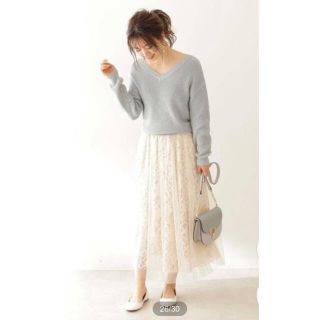 プロポーションボディドレッシング(PROPORTION BODY DRESSING)のプロポーション⭐︎バックリボンVドルマンニット(ニット/セーター)