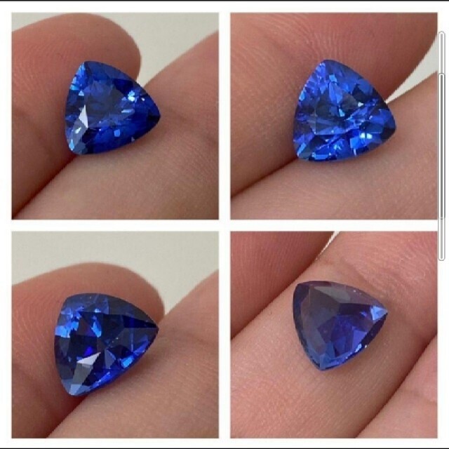 ご専用です【再結晶 サファイア】 ロイヤルブルー トリリアント 約3ct