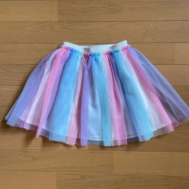 anyFAM(エニィファム)の♡︎anyFAM ♡︎  レインボーチュールスカート　 キッズ/ベビー/マタニティのキッズ服女の子用(90cm~)(スカート)の商品写真