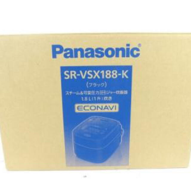 Panasonic(パナソニック)の【1年＋ヤマダ4年保証付き】Panasonic 炊飯器 SR-VSX188-K スマホ/家電/カメラの調理家電(炊飯器)の商品写真