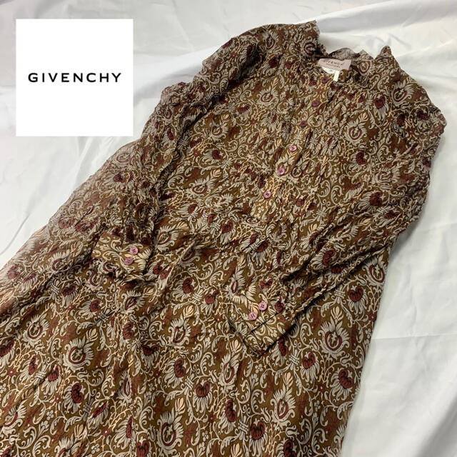 【Givenchy ジバンシー　ワンピース　シルク100% 薄手　春におすすめ】古着